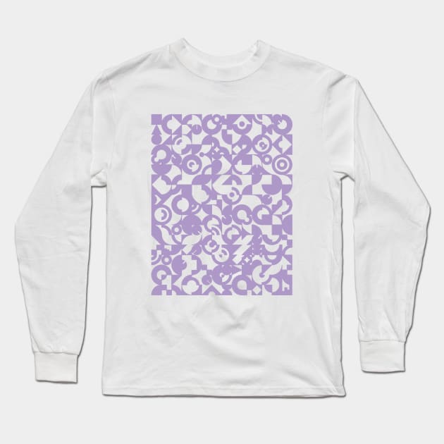 Electronic Musician Synthesizer Pattern Purple Long Sleeve T-Shirt by Atomic Malibu